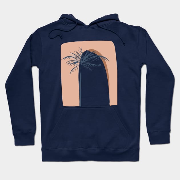 Oriental Arch and Palm Tree earthy minimalist natural art abstract Hoodie by From Mars